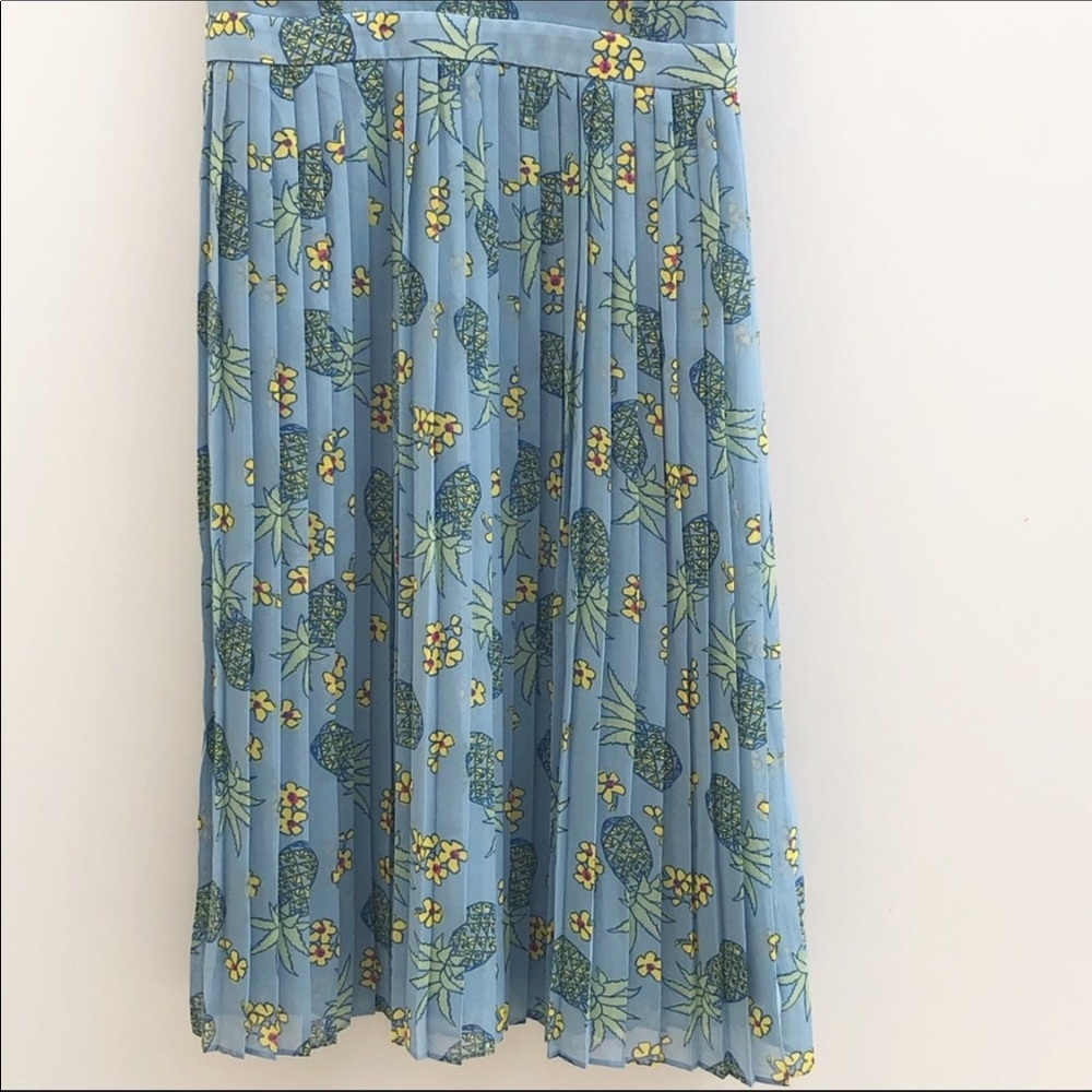 Pineapples Expansive Interests Dress Pleated S - Picture 4 of 8